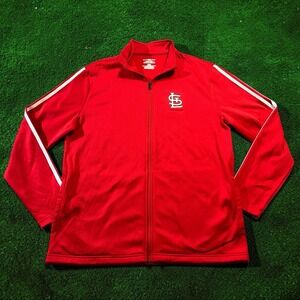 St Louis Cardinals MLB Genuine Merchandise Full Zip Track Jacket Red Men's Large